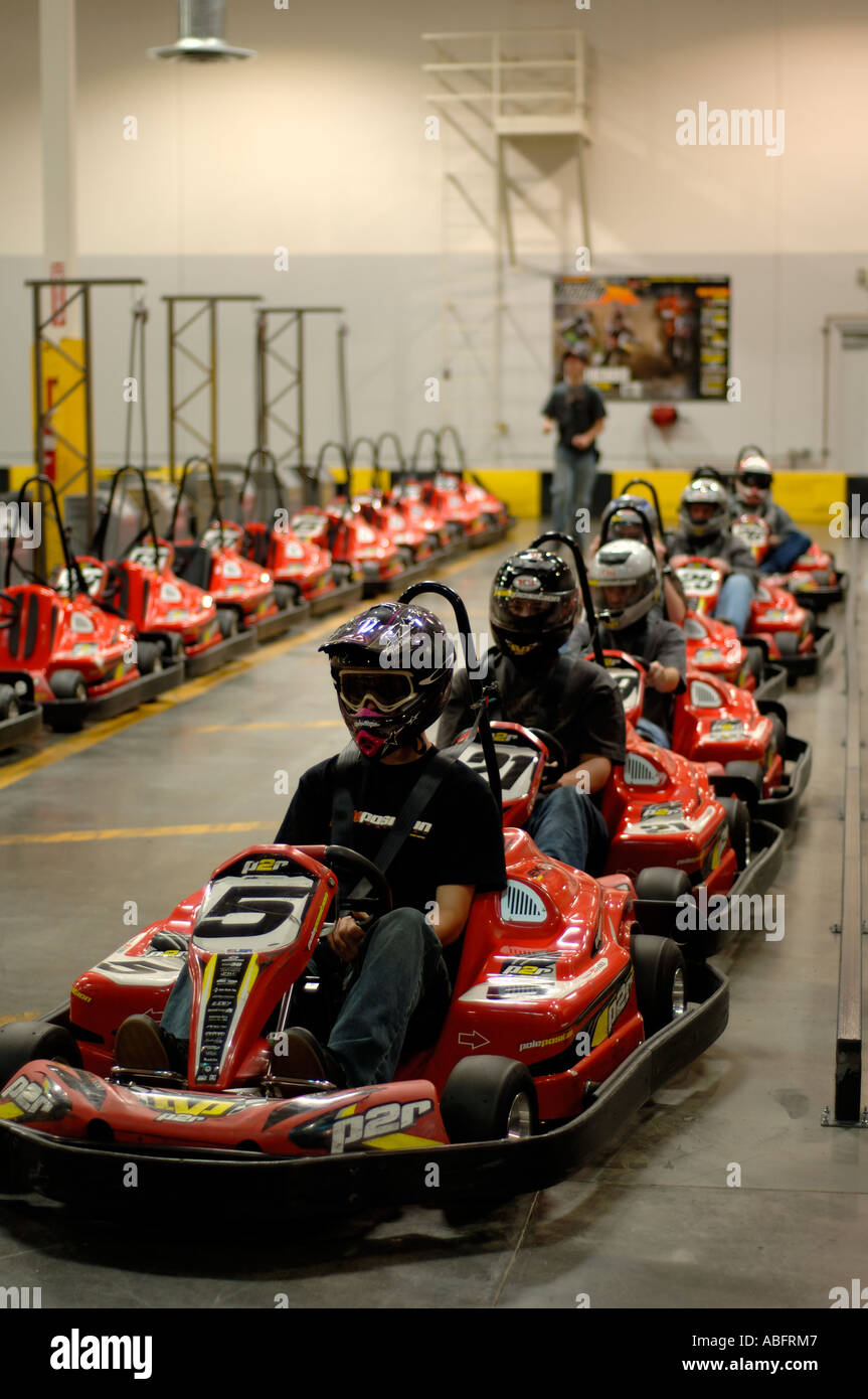 Indoor Kart Racing Circuit Stock Photo 7360646 Alamy