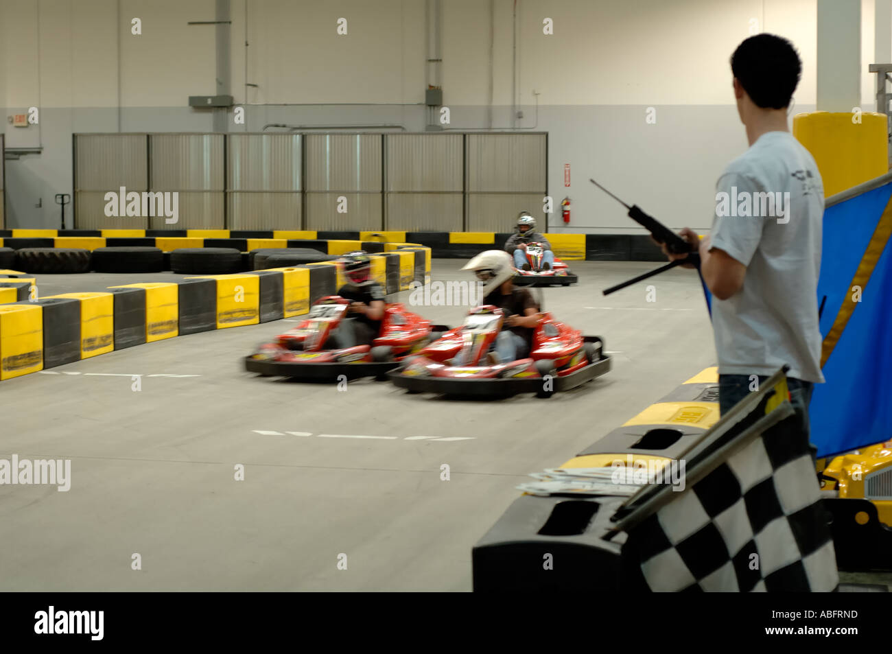 Indoor Kart Racing Circuit Stock Photo 7360668 Alamy