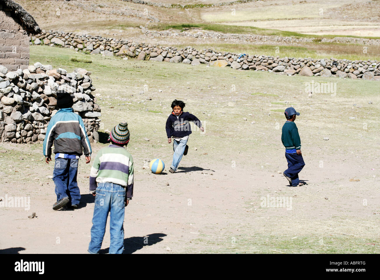 The annual intervillage fist fighting festival known as Tinku in Macha Bolivia. Stock Photo