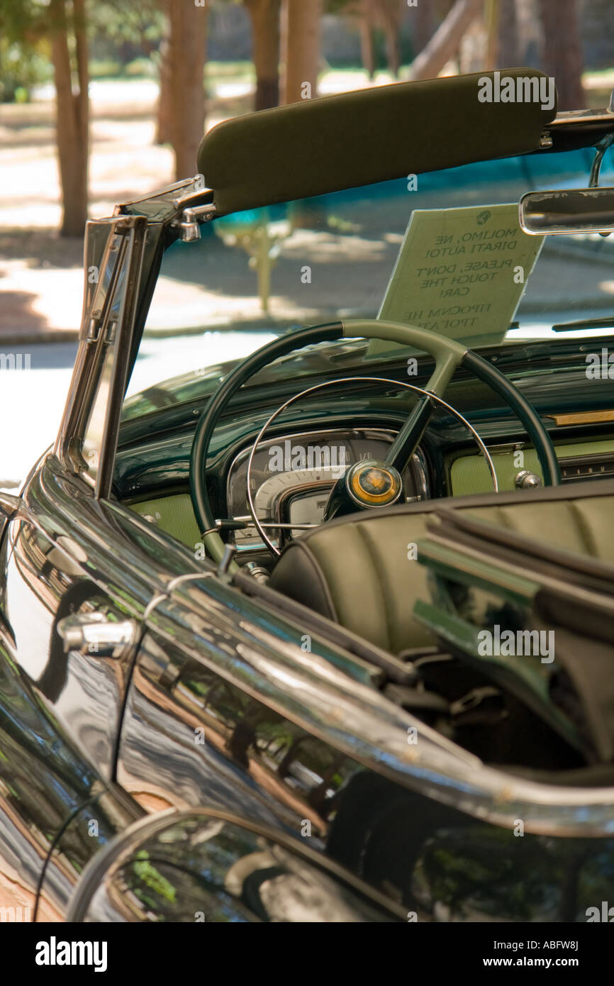 Tito's Cadillac Eldorado from 1953 interior on Brioni islands, Veliki Brijun, Croatia Stock Photo