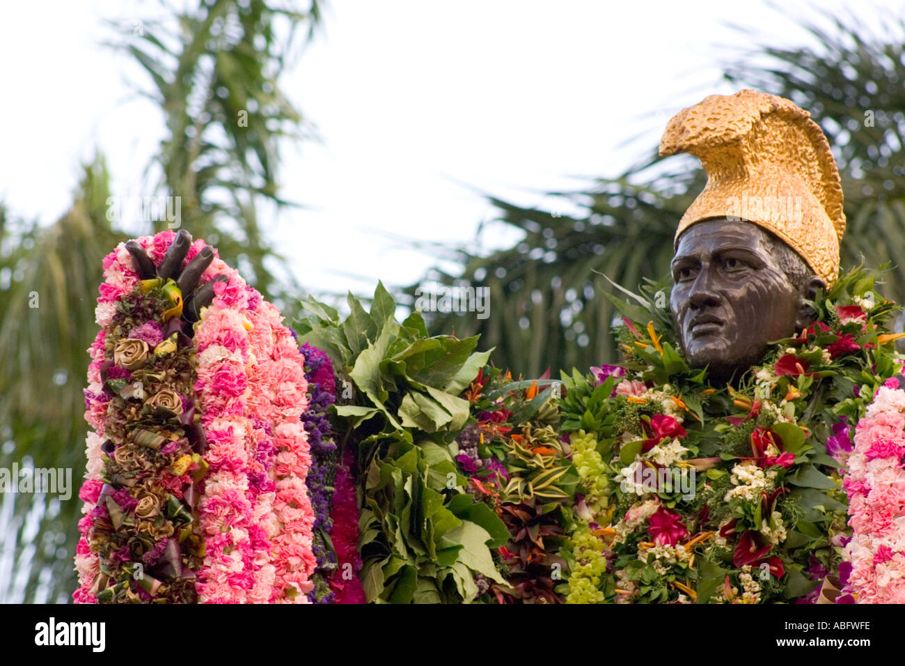 June 11 King Kamehameha Day Holiday Statue In Daylight Adorned With 18 Foot  Lei Stock Photo - Alamy