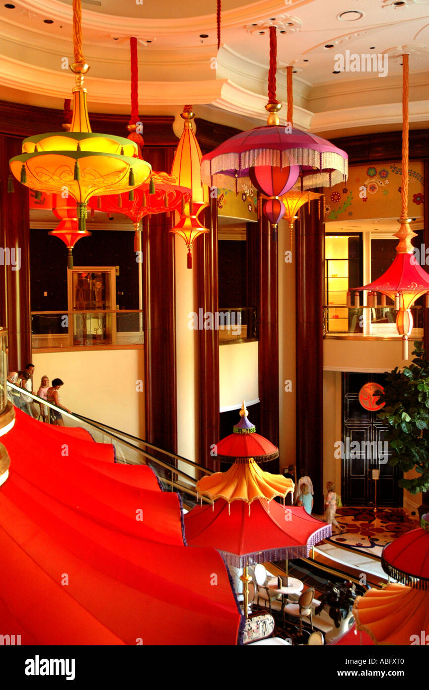 Nevada Las Vegas Wynn Hotel Parasol lounge Stock Photo Alamy