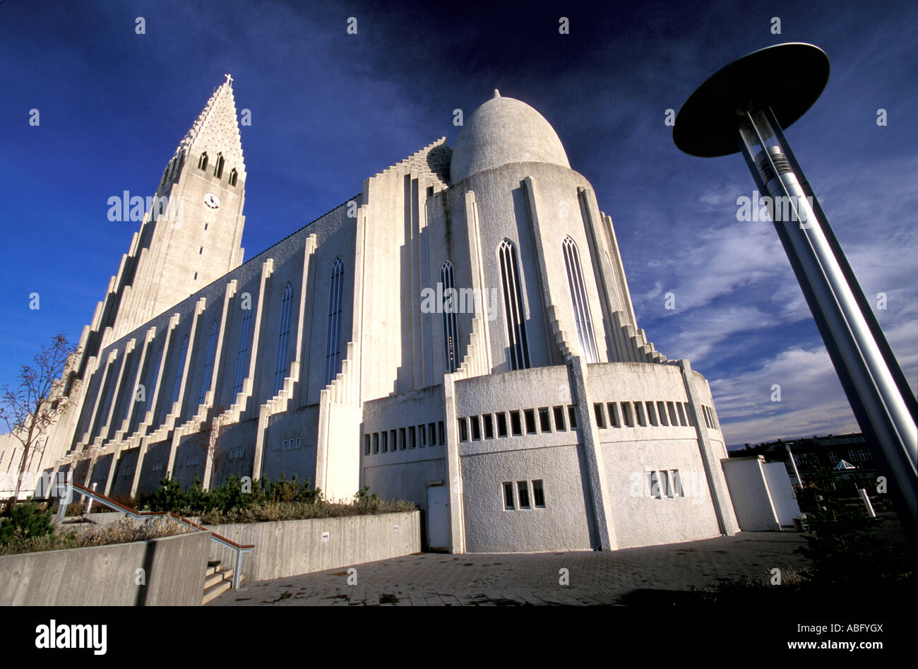 Hallgrímskirkja church in Reykjavik Stock Photo