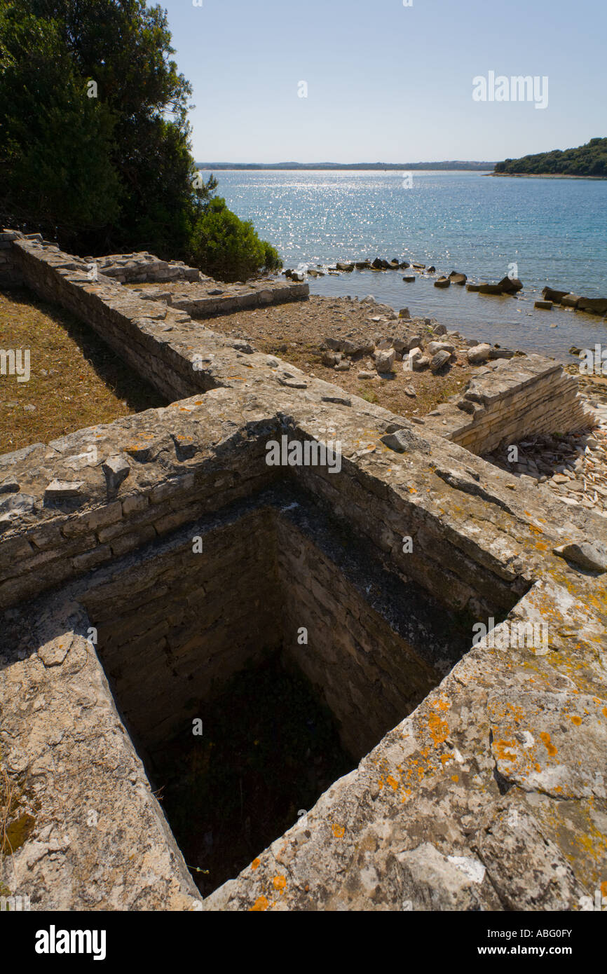 Verige site on Brioni islands, Veliki Brijun, Croatia Stock Photo