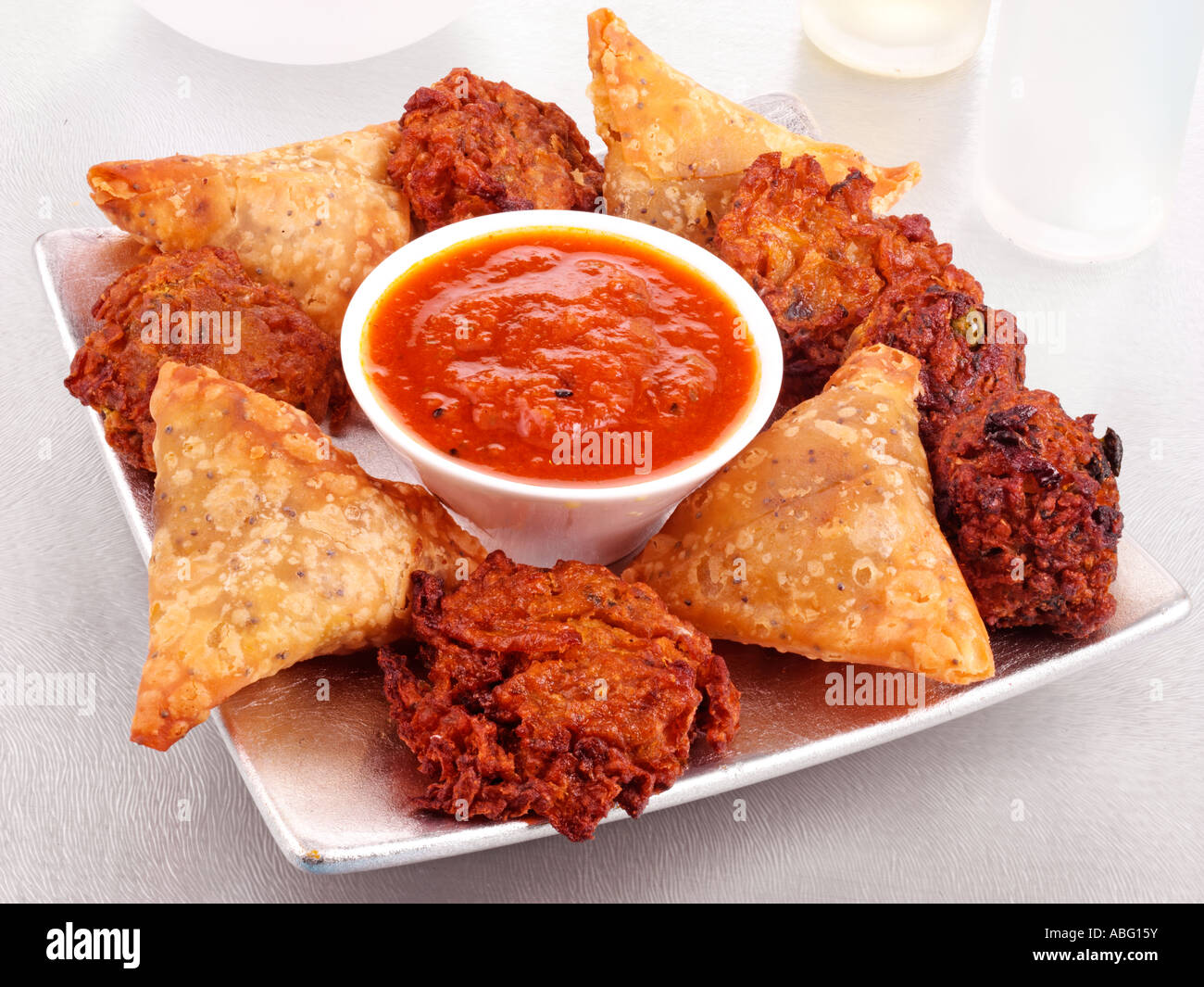 INDIAN SNACK SELECTION Stock Photo Alamy