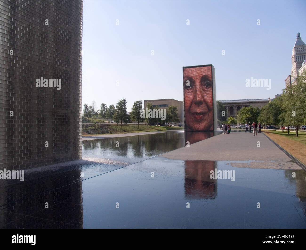 Crown Fountain Millennium Park Chicago Illinois USA  Stock Photo