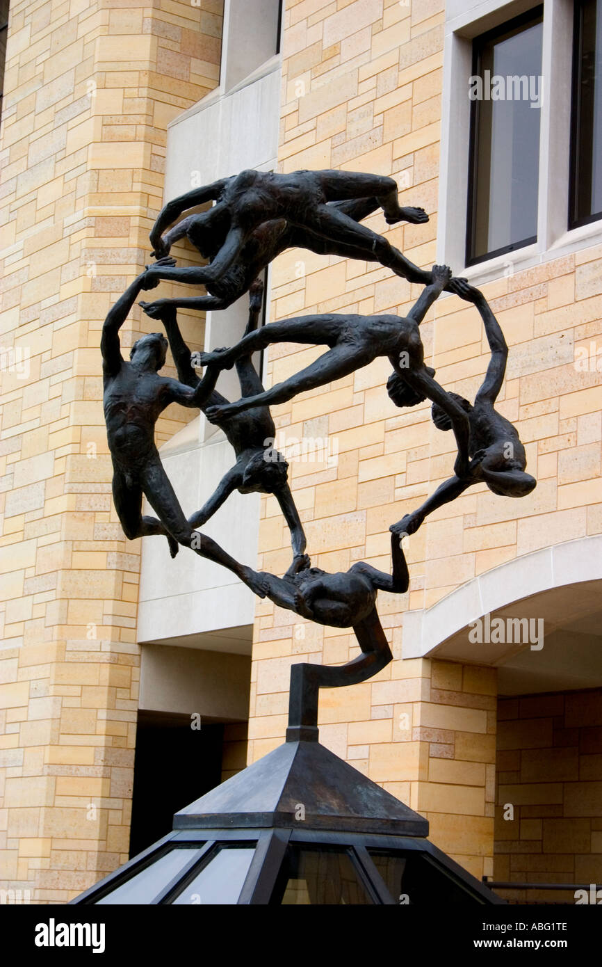 Constellation Earth bronze sculpture by Paul Theodore Granlund at St Thomas University. St Paul Minnesota MN USA Stock Photo