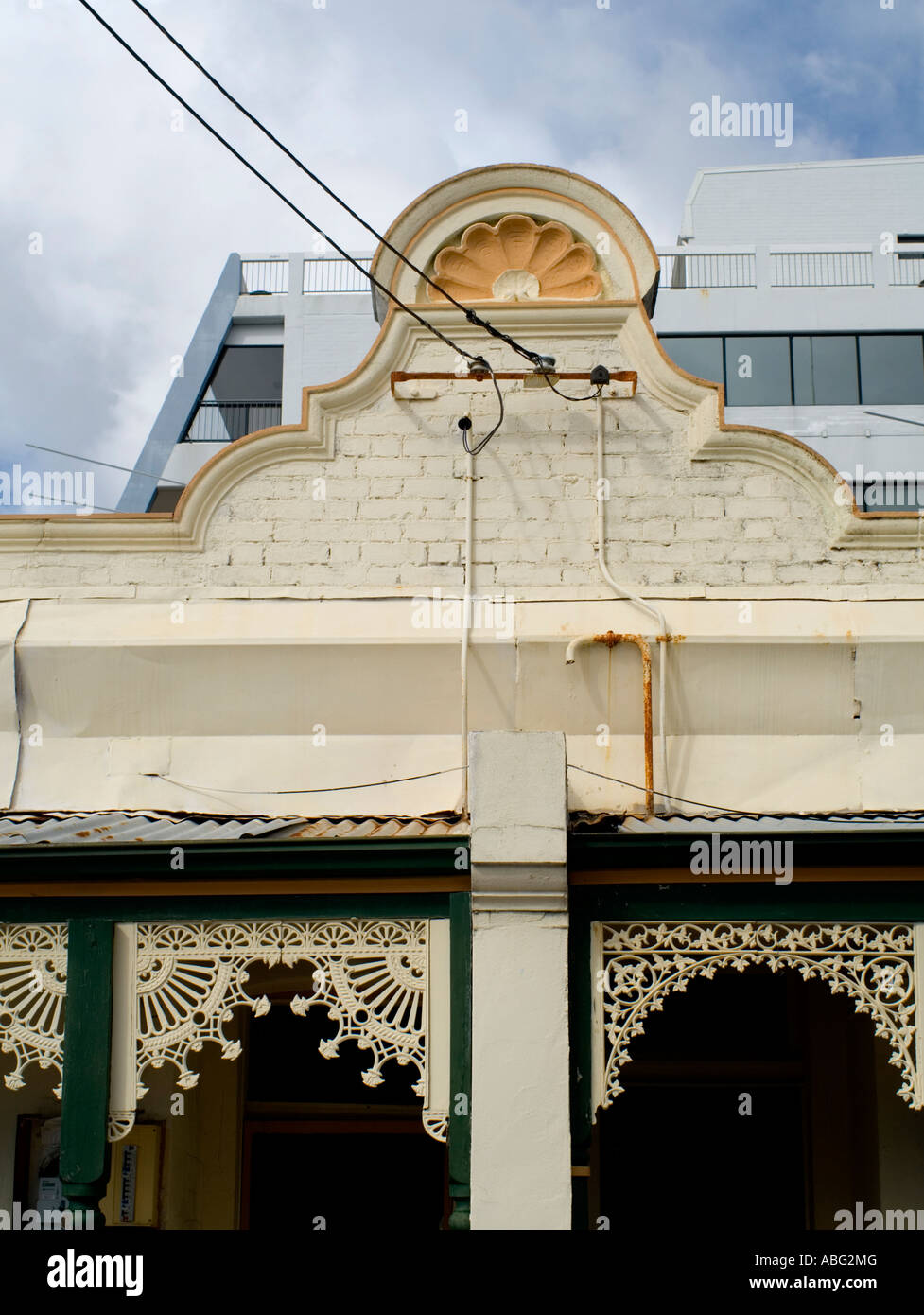 detail of Federation style terrace houses, Perth, Western Australia