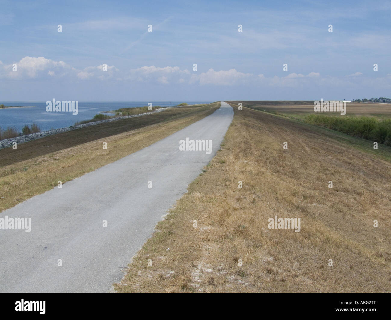 Herbert Hoover Dike around Lake Okeechobee Port Mayaka South Florida