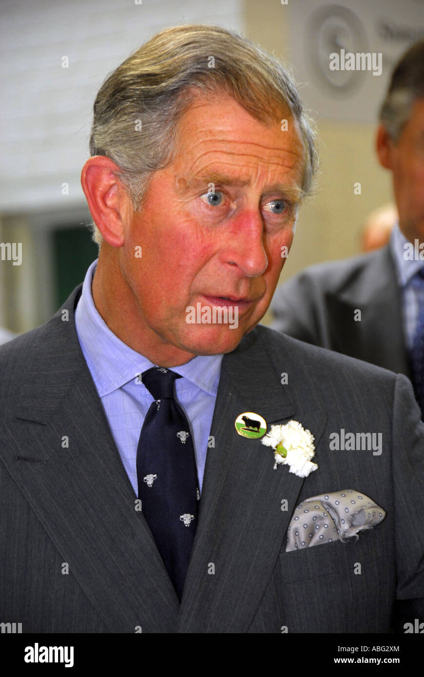 Thoughtful portrait of HRH Prince Charles - Prince of Wales. Stock Photo