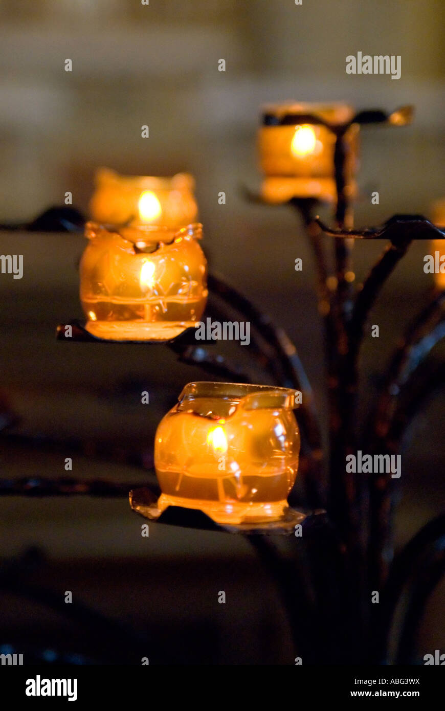 images of candles in churches in which a prayer is made and a candle