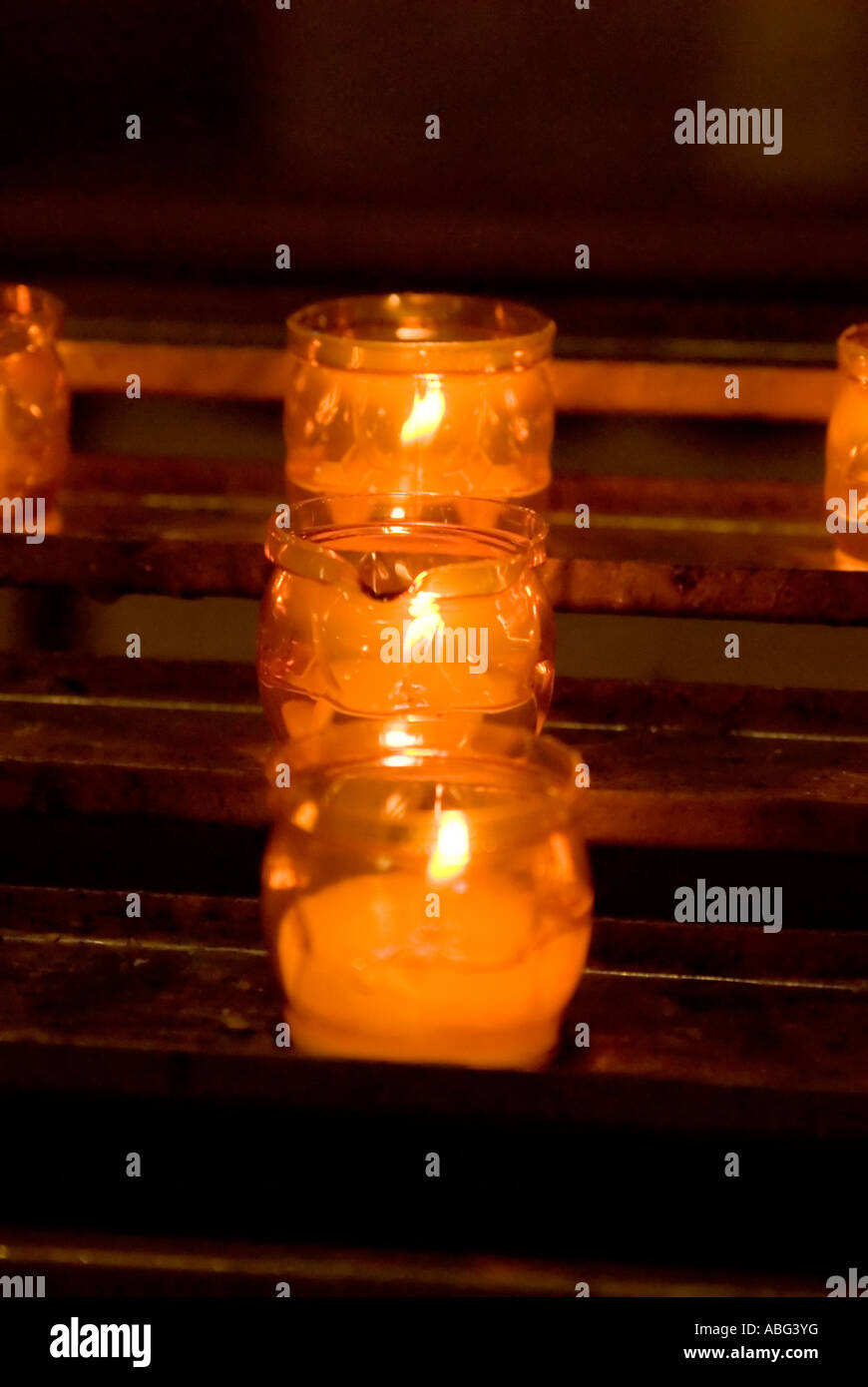 images of candles in churches in which a prayer is made and a candle