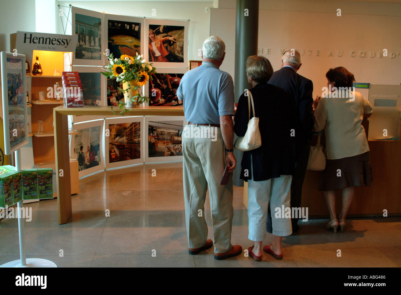Hennessy Cellar tour visitors register Cognac France Stock Photo Alamy