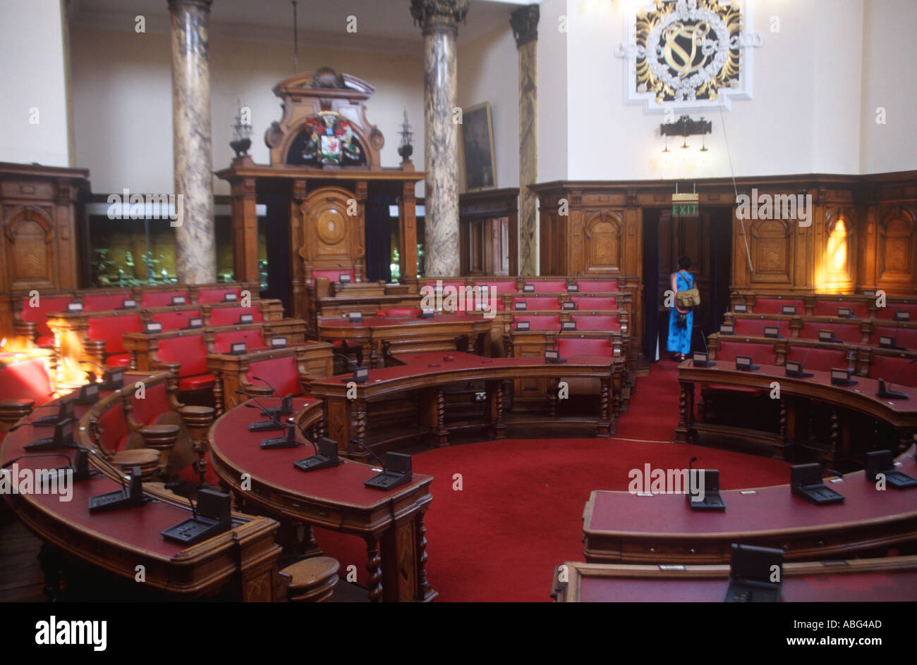 Council Chamber City Hall Civic Centre Cardiff South Wales Stock Photo