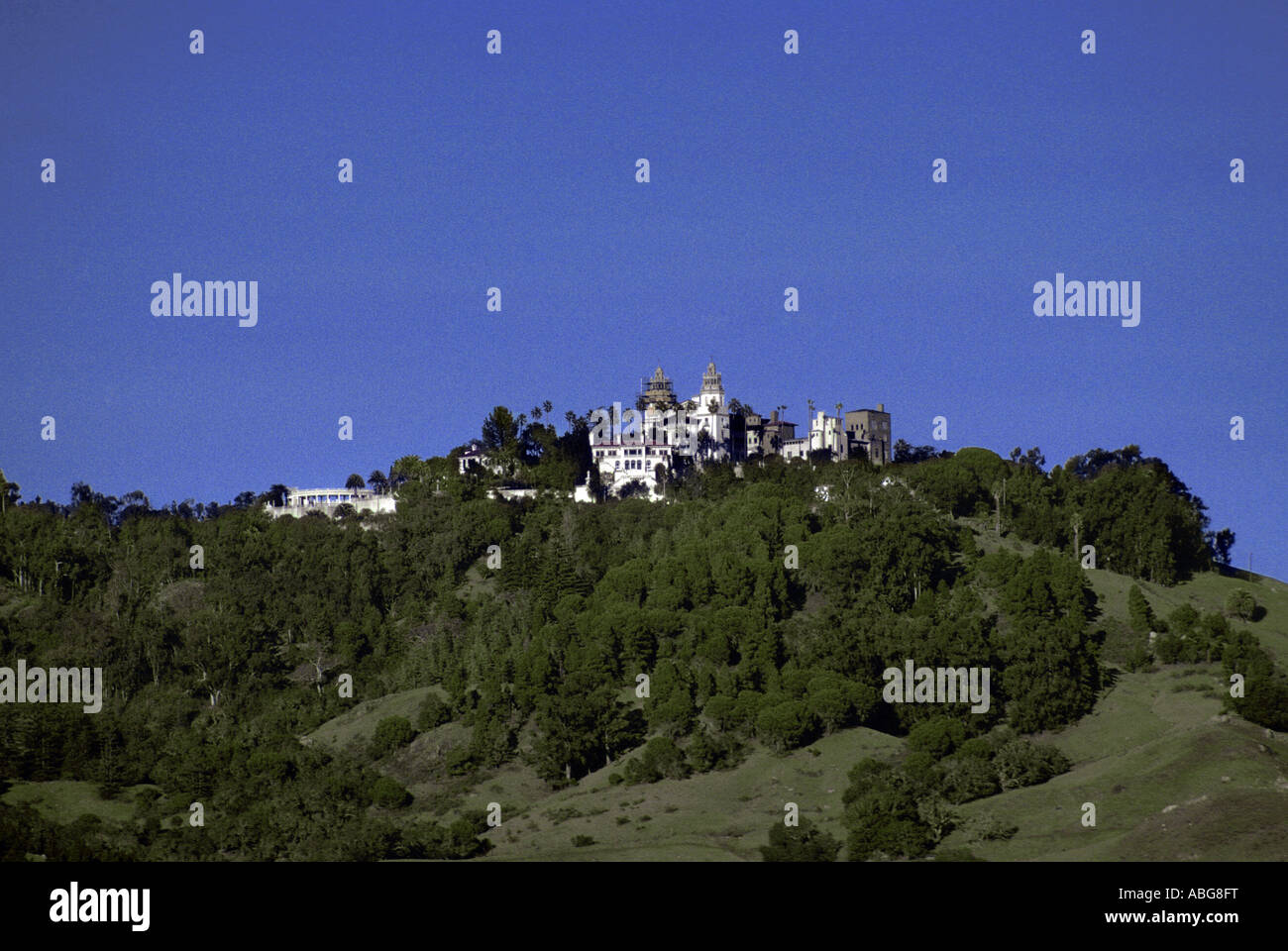 Hearst Castle as seen from Highway One. Stock Photo