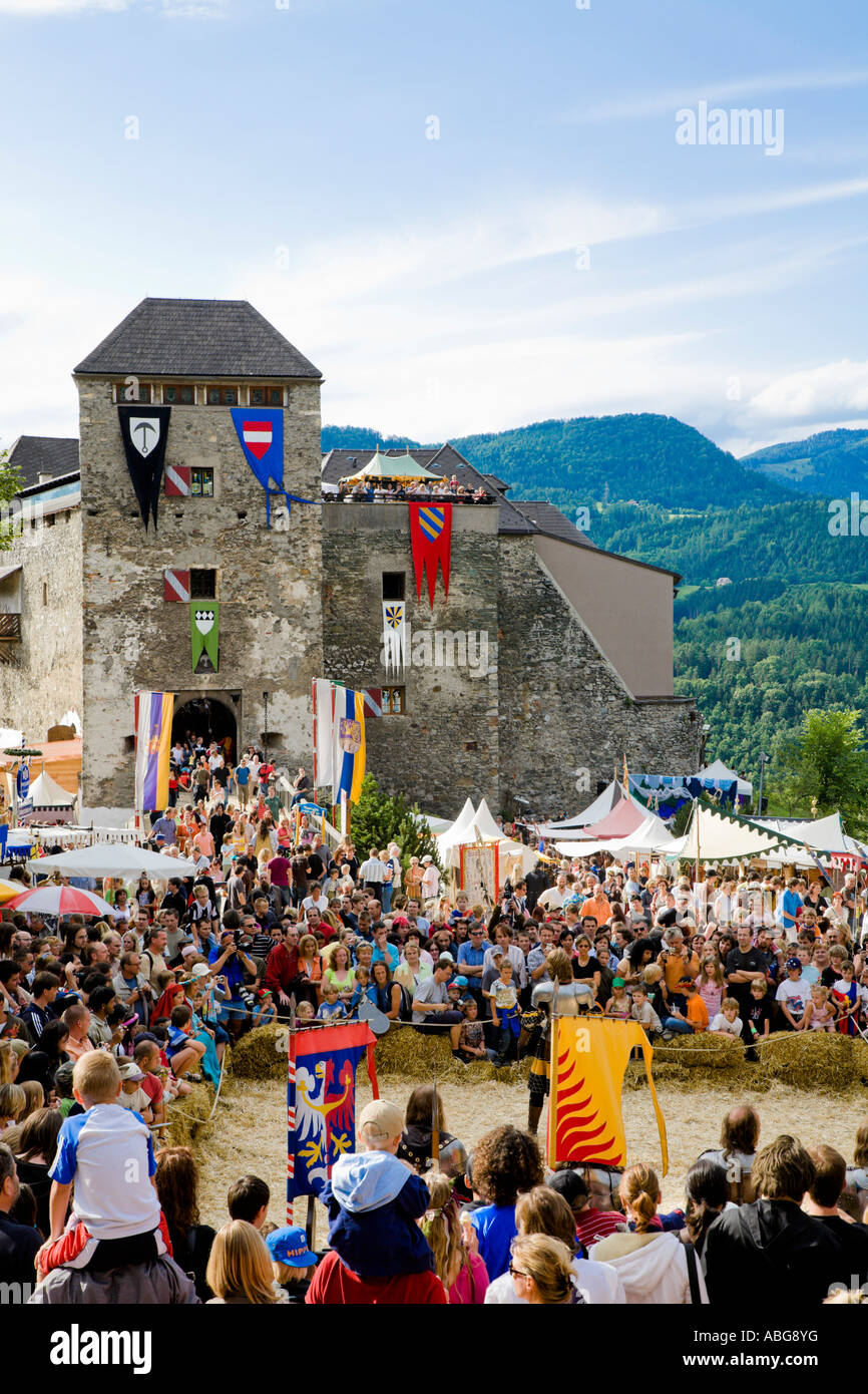 Knight's festival, Castle Oberkapfenberg, Kapfenberg, Styria, Austria Stock Photo