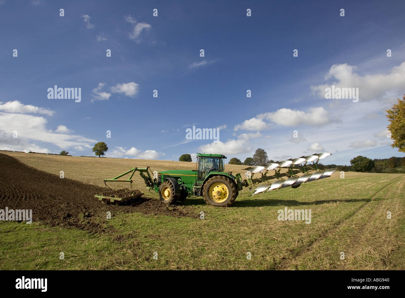 Autumn Ploughing Berkhamsted Common Herts UK Stock Photo