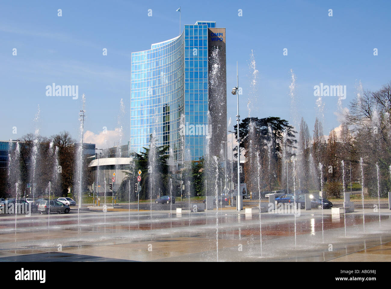 Place des Nations, headquarter builduing of the World Intellectual Property Organization WIPO, hGeneva, Switzerland Stock Photo