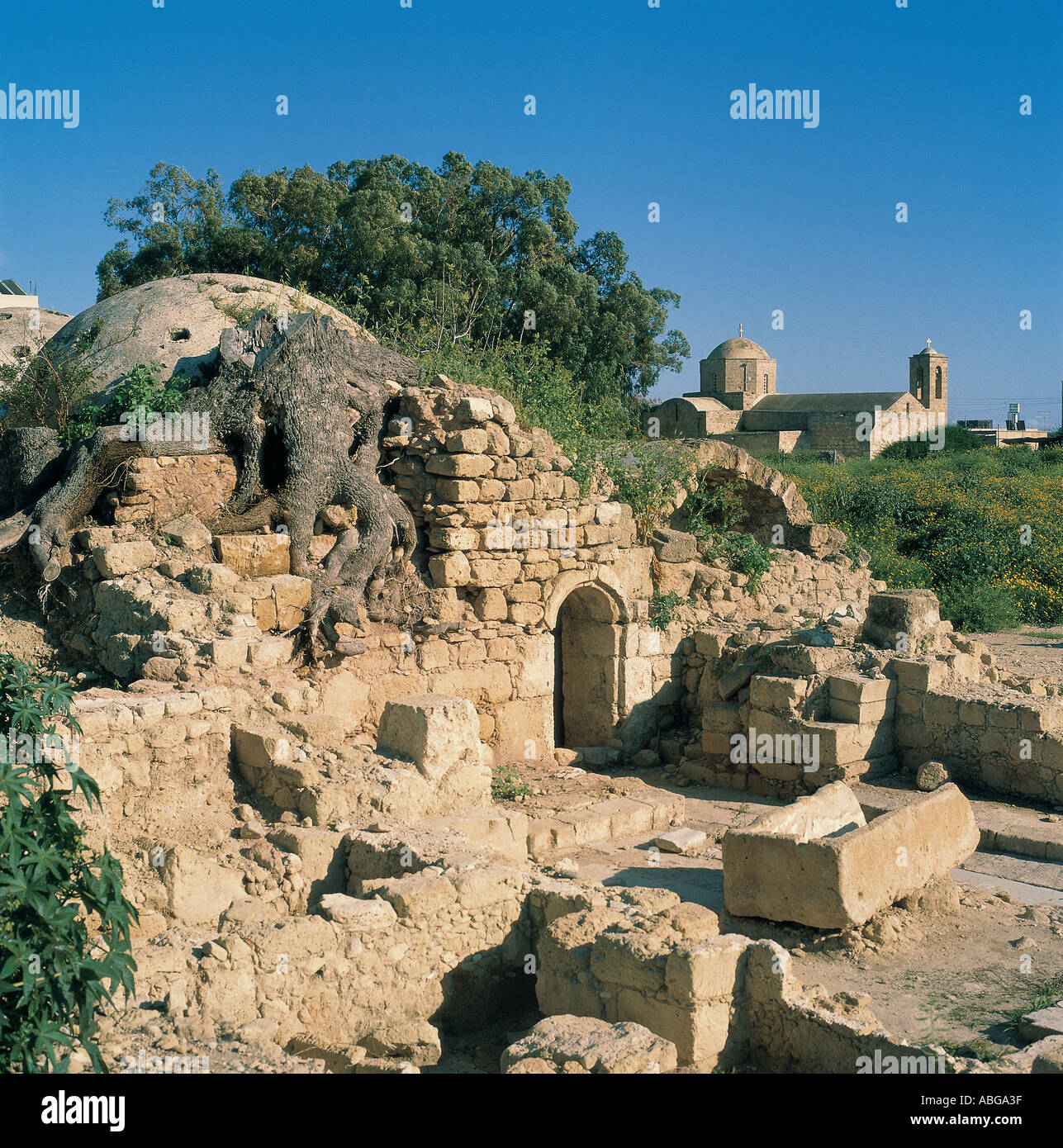 The Frankish Baths at Pafos Stock Photo