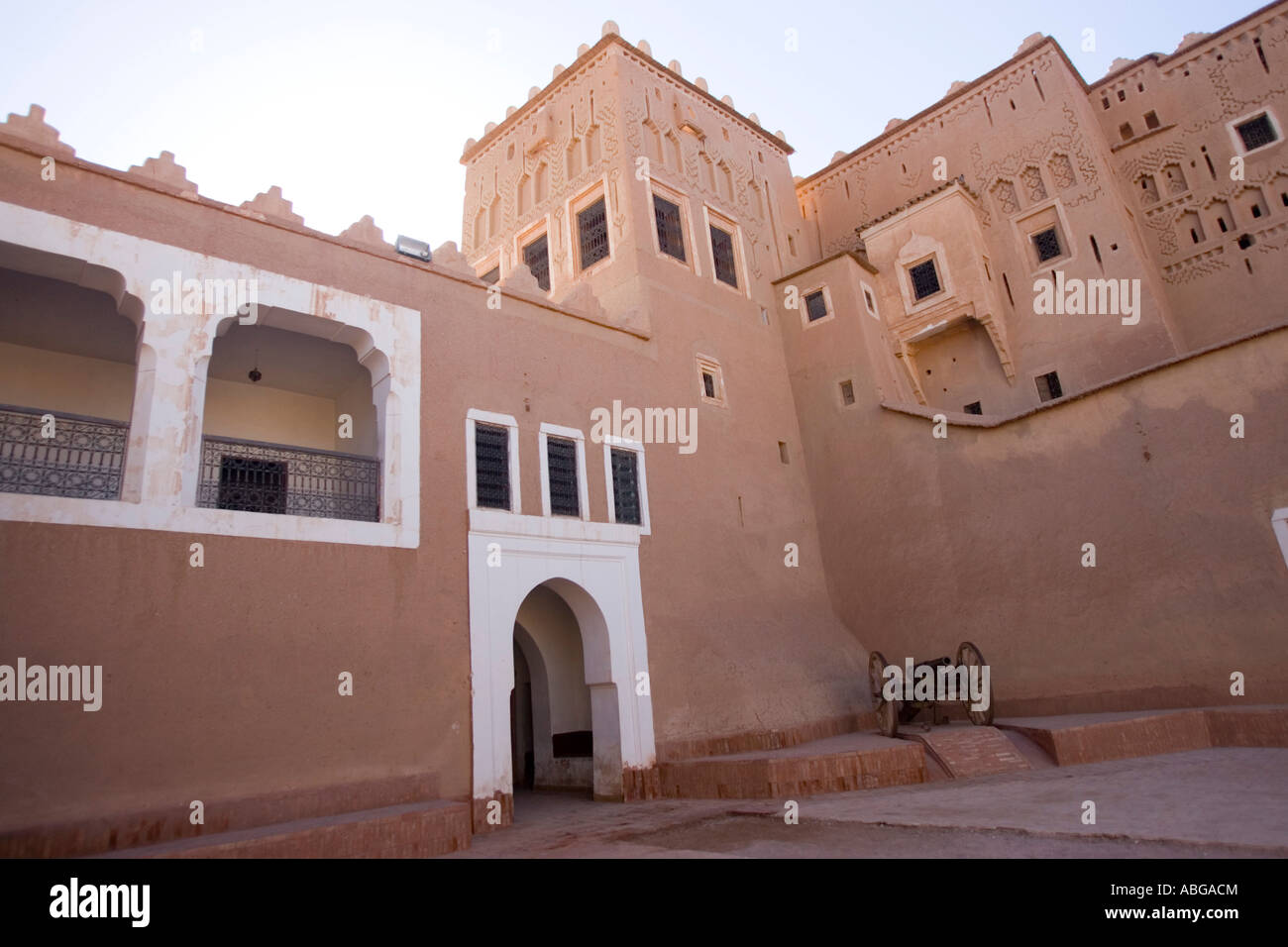 Cannon at entrance to Kasbah de Taourirt in Ouarzazate Morocco Stock Photo