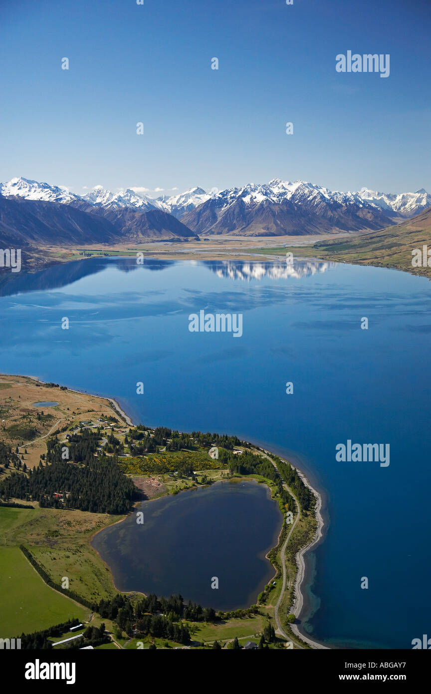 Lake Ohau and Lake Middleton Mackenzie Country South Island New Zealand ...