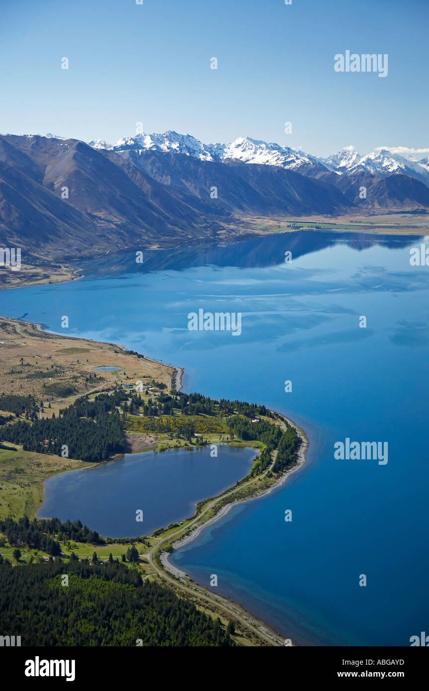 Lake Ohau and Lake Middleton Mackenzie Country South Island New Zealand ...