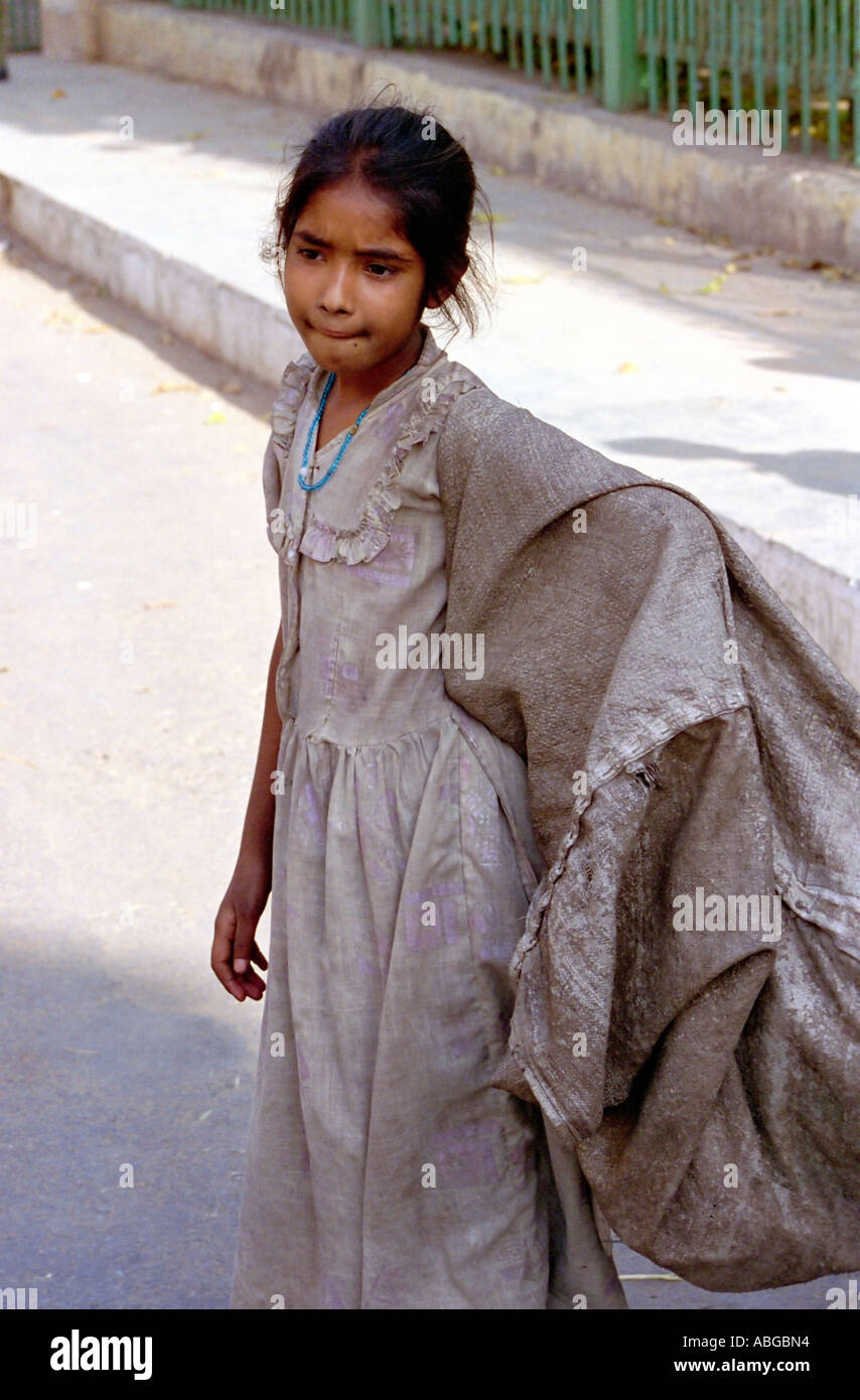 Street girl in sack cloth clothes in India South Asia Stock Photo 7363731 Alamy
