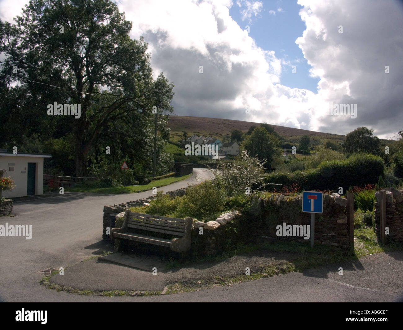 English Village Scene Withypool Exmoor National Park Devon England
