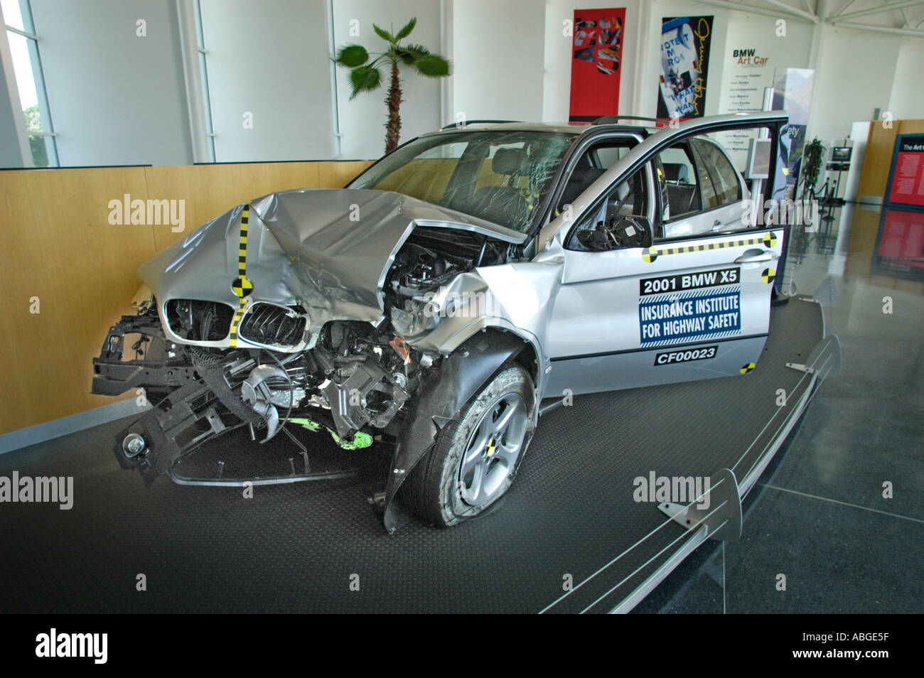 Displays and exhibitions of BMW autos in manufacturing plant in South