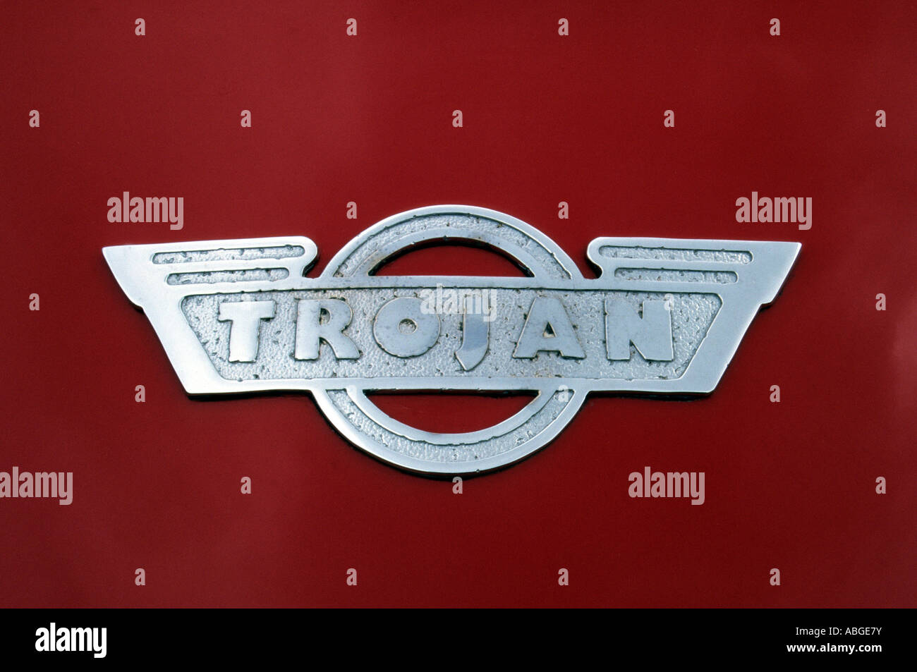 Trojan car badge. English car manufacturer 1961 to 1965 Stock Photo Alamy