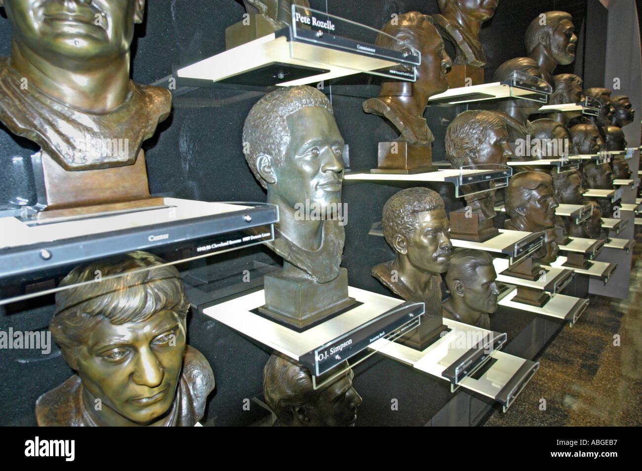 Pro Football Hall of Fame in Canton Ohio USA O J Simpson Stock