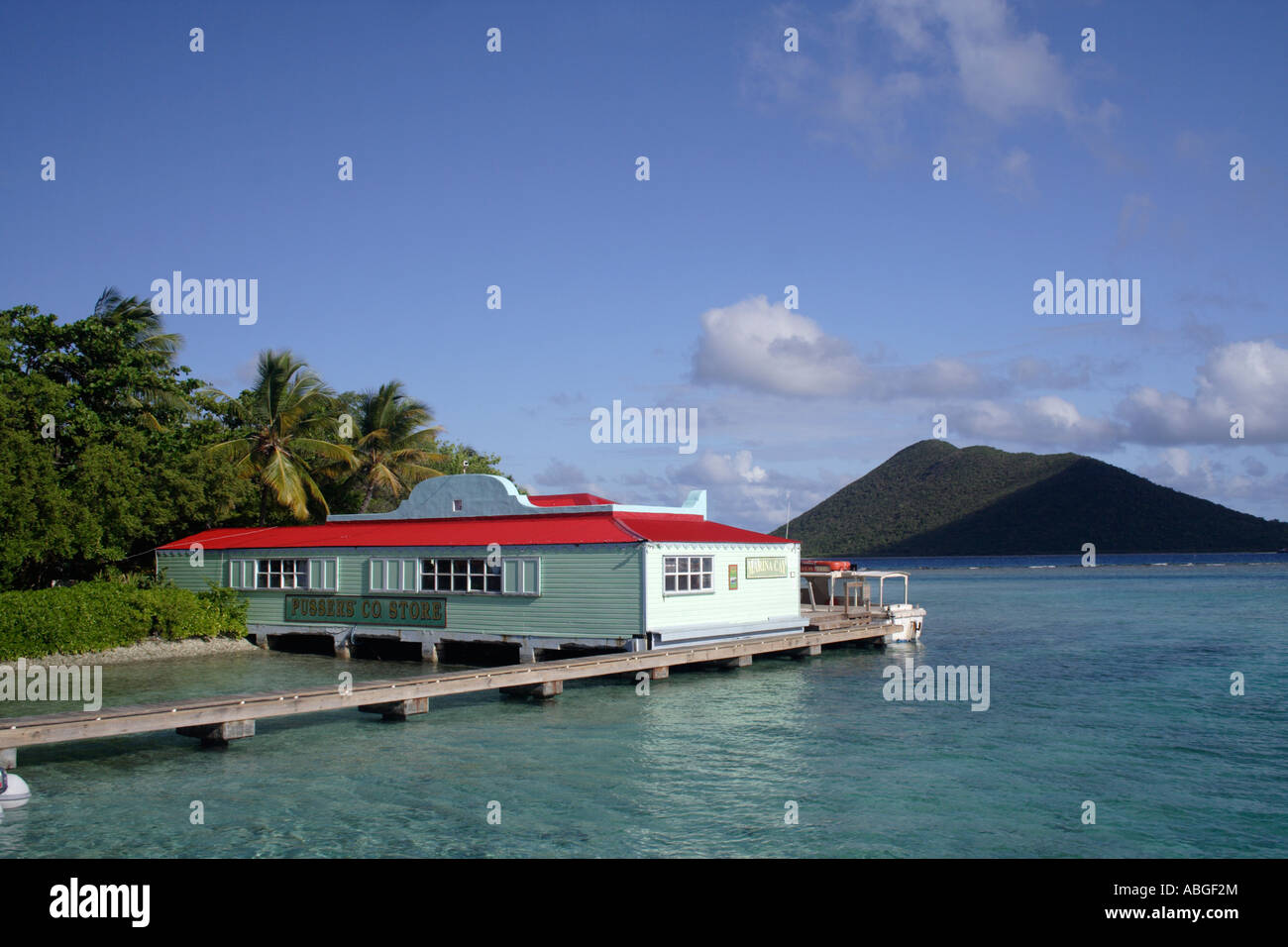 Pussers Store on Marina Cay BVI Stock Photo - Alamy