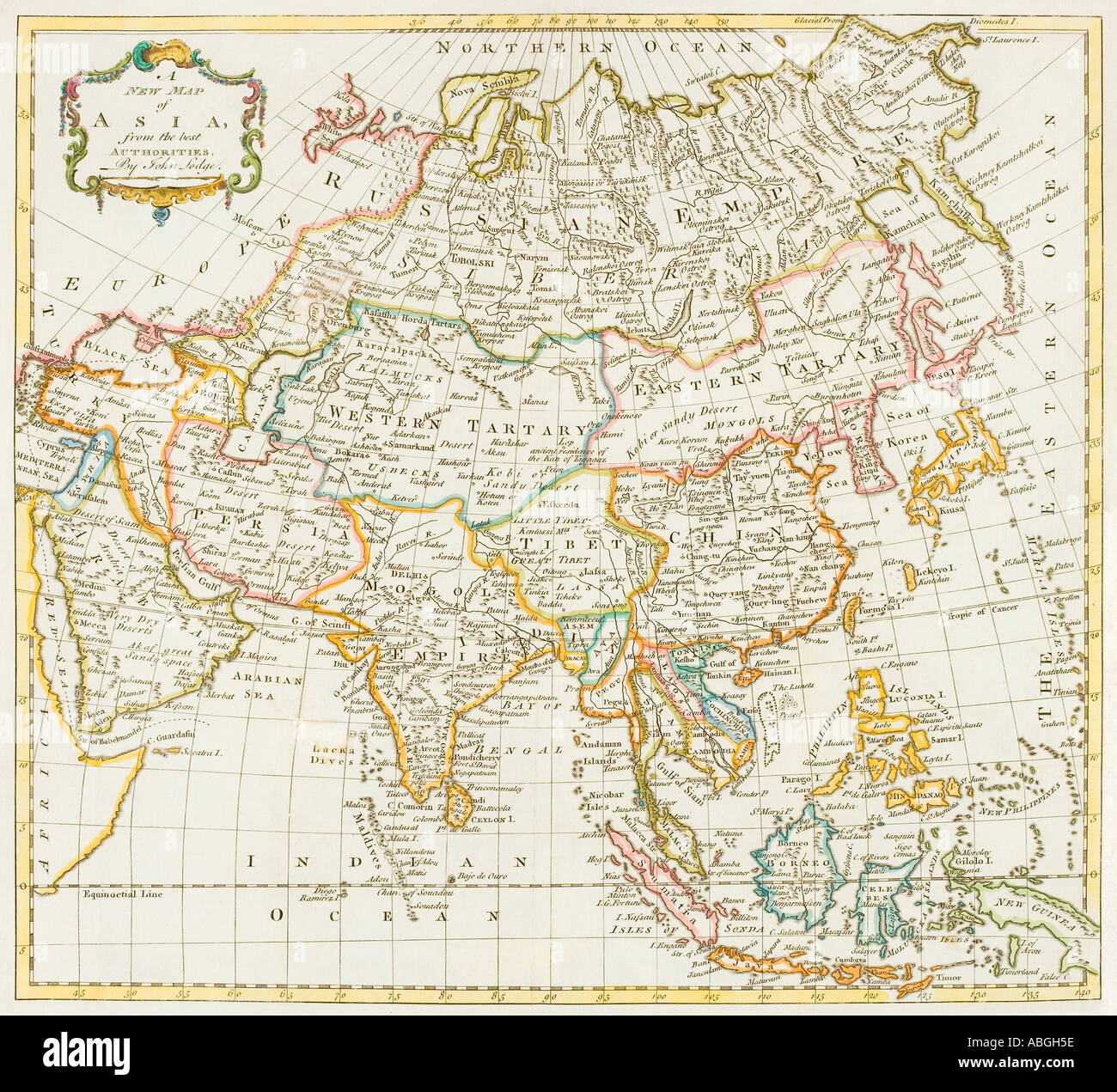 Asia map hi-res stock photography and images - Alamy