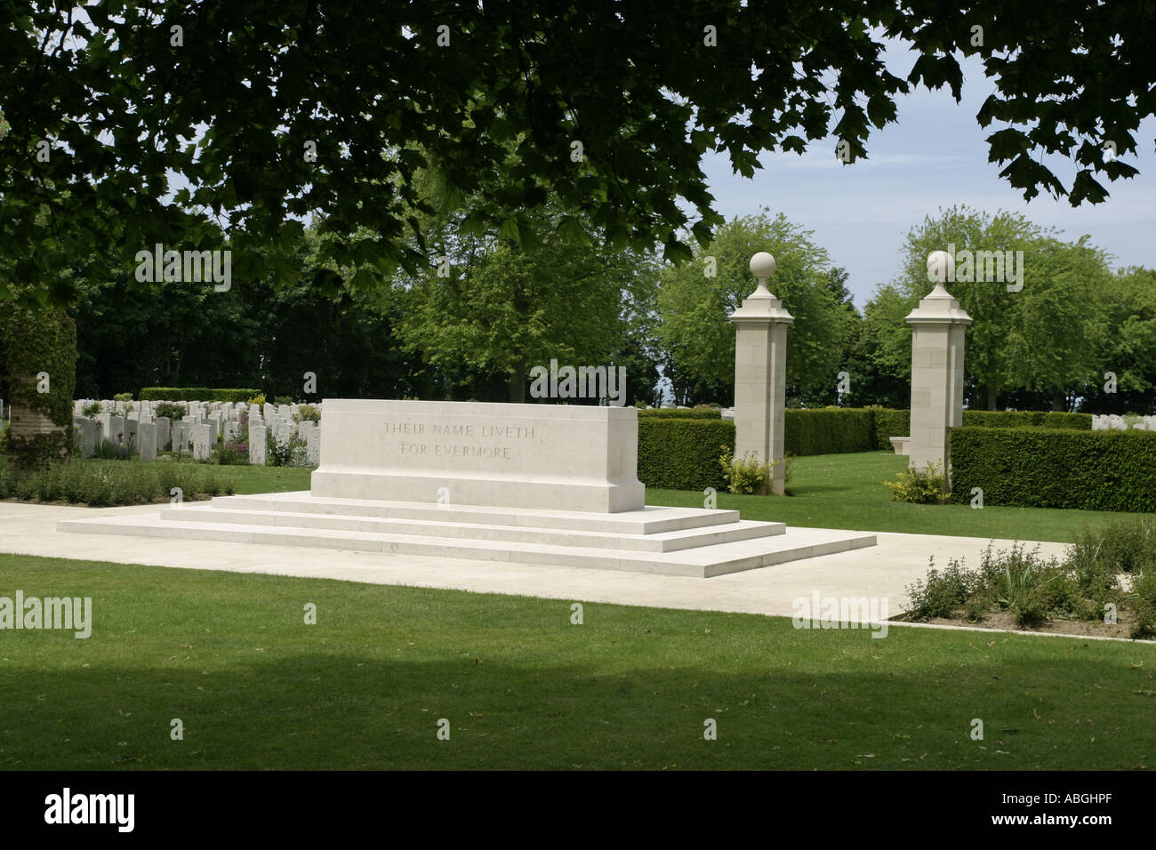 Bény-sur-Mer Canadian War Cemetery, Normandy, France. Stock Photo