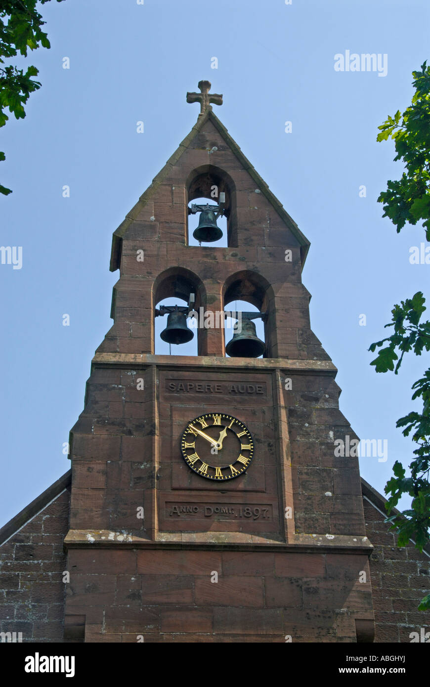 Bellcote and Clock , Church of Saint Mary , Gosforth . Lake District ...