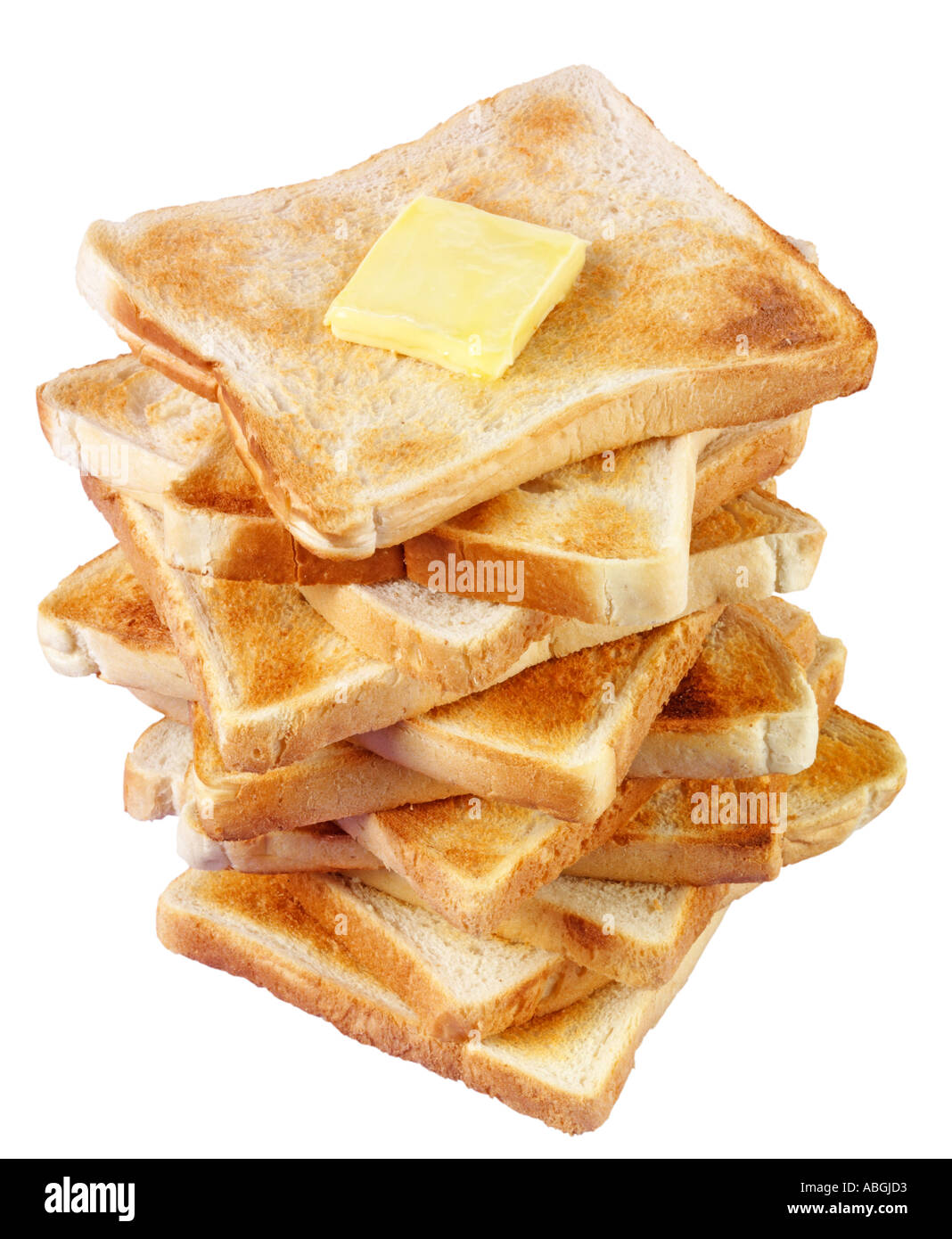 stack-of-toast-with-butter-on-white-ABGJ