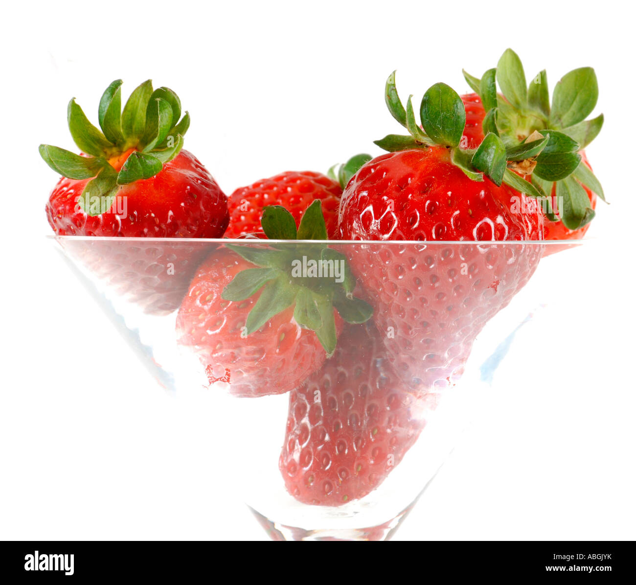 Strawberries in a cocktail glass Stock Photo - Alamy
