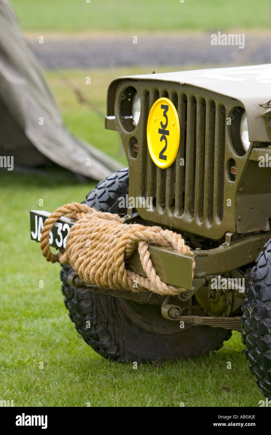 Front grille bumper and rope Kyser Jeep Reo M52 Stock Photo
