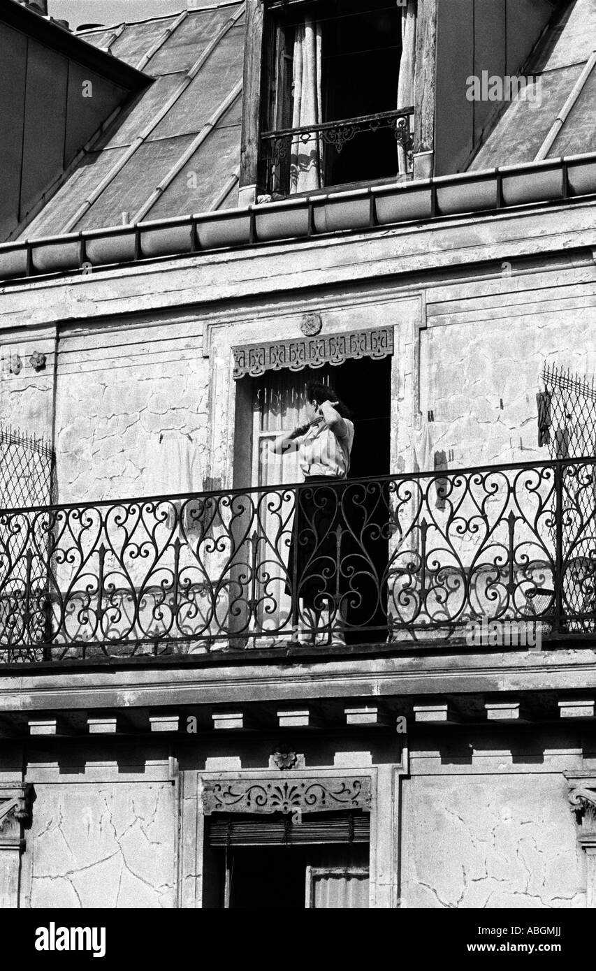 hairbrushing Parisienne Stock Photo