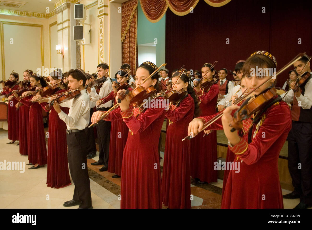 youth orchestra, Ashgabat, Turkmenistan Stock Photo