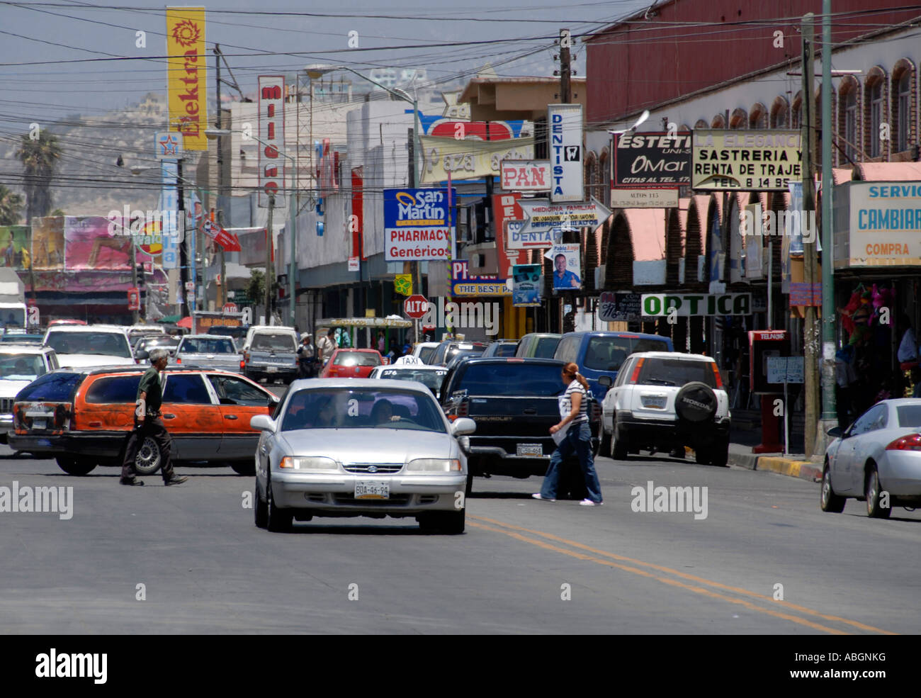 Ensenada downtown street baja mexico hires stock photography and