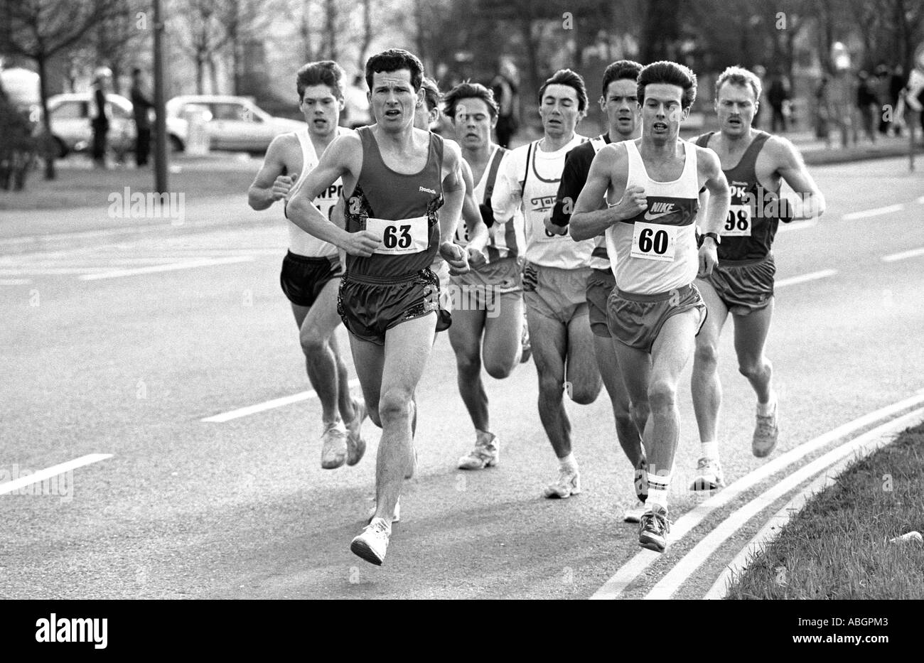 Leading runners in University 10K race, Warwick University, England, UK Stock Photo