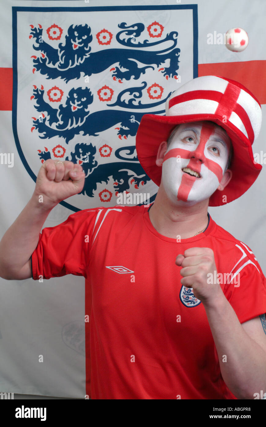 england football fan Stock Photo