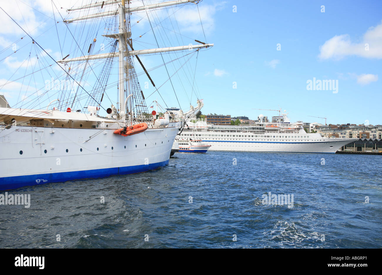 Statstraad Lehmkuhl yacht moored in Stavanger Norway Stock Photo