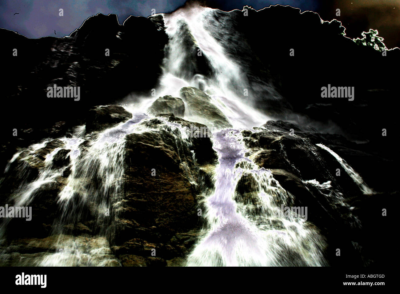 waterfall graphic Stock Photo