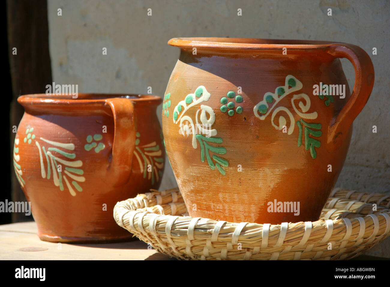 Folk pottery, Zagroda Guciow, Poland Stock Photo