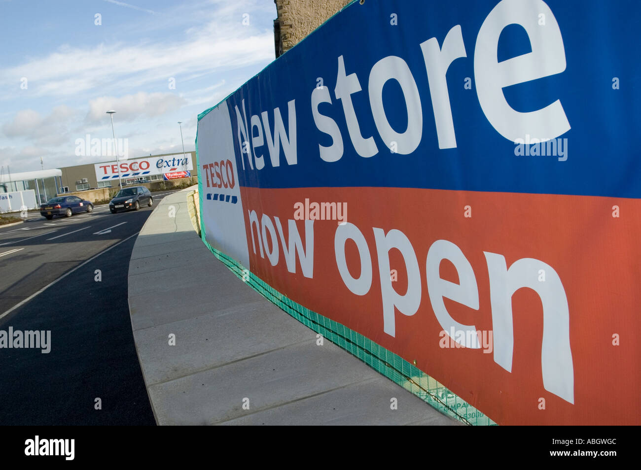 A newly opened tesco extra store in Bradford Stock Photo Alamy