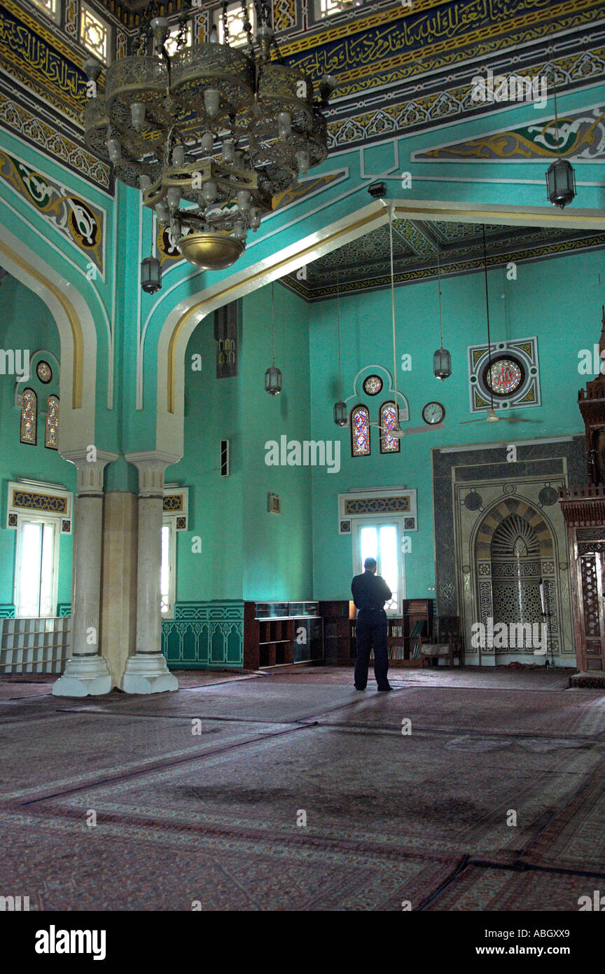 Inside Ed Dahar Mosque Hurghada "Red Sea" Egypt Stock Photo