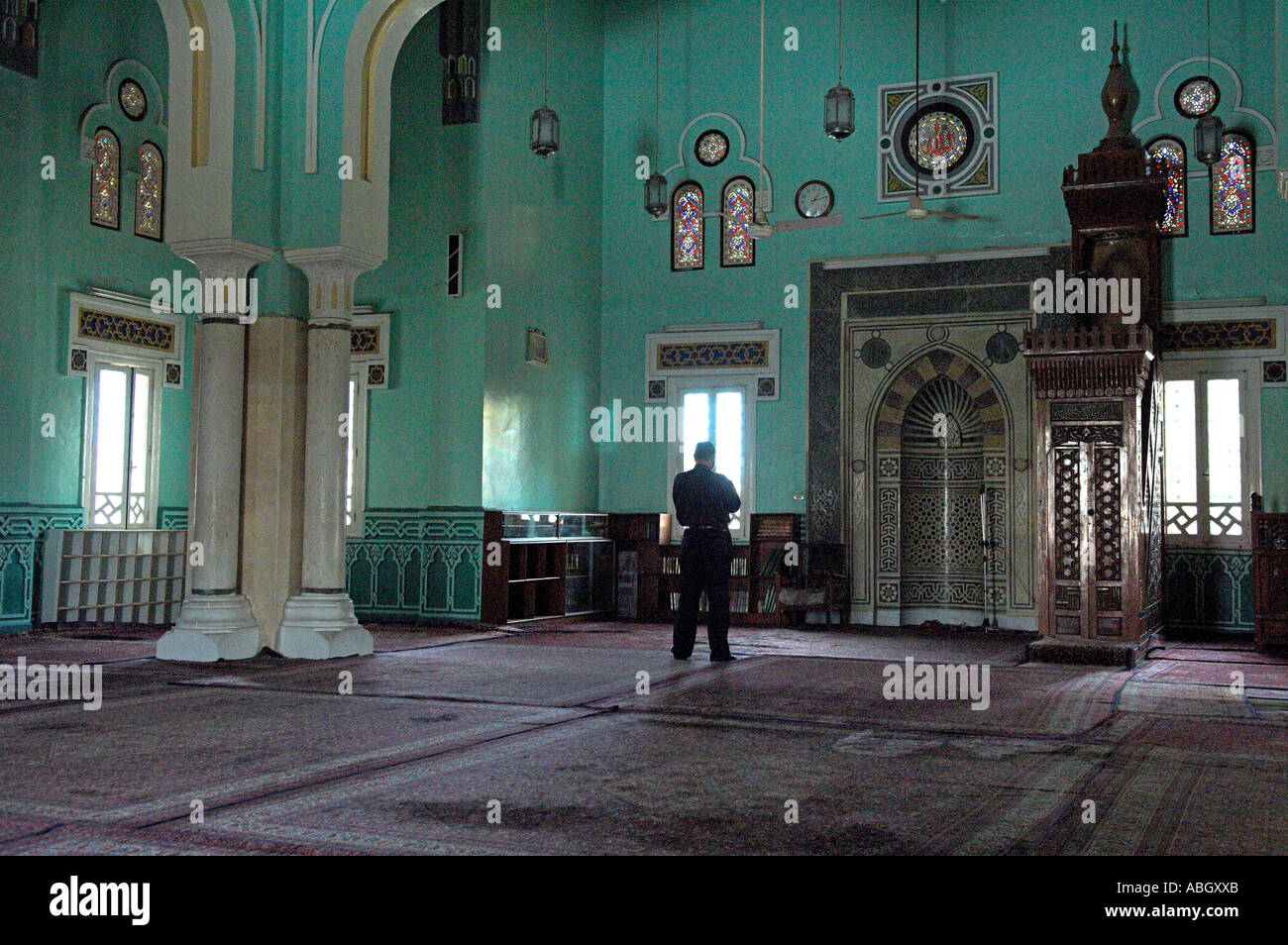 Inside Ed Dahar Mosque Hurghada "Red Sea" Egypt Stock Photo