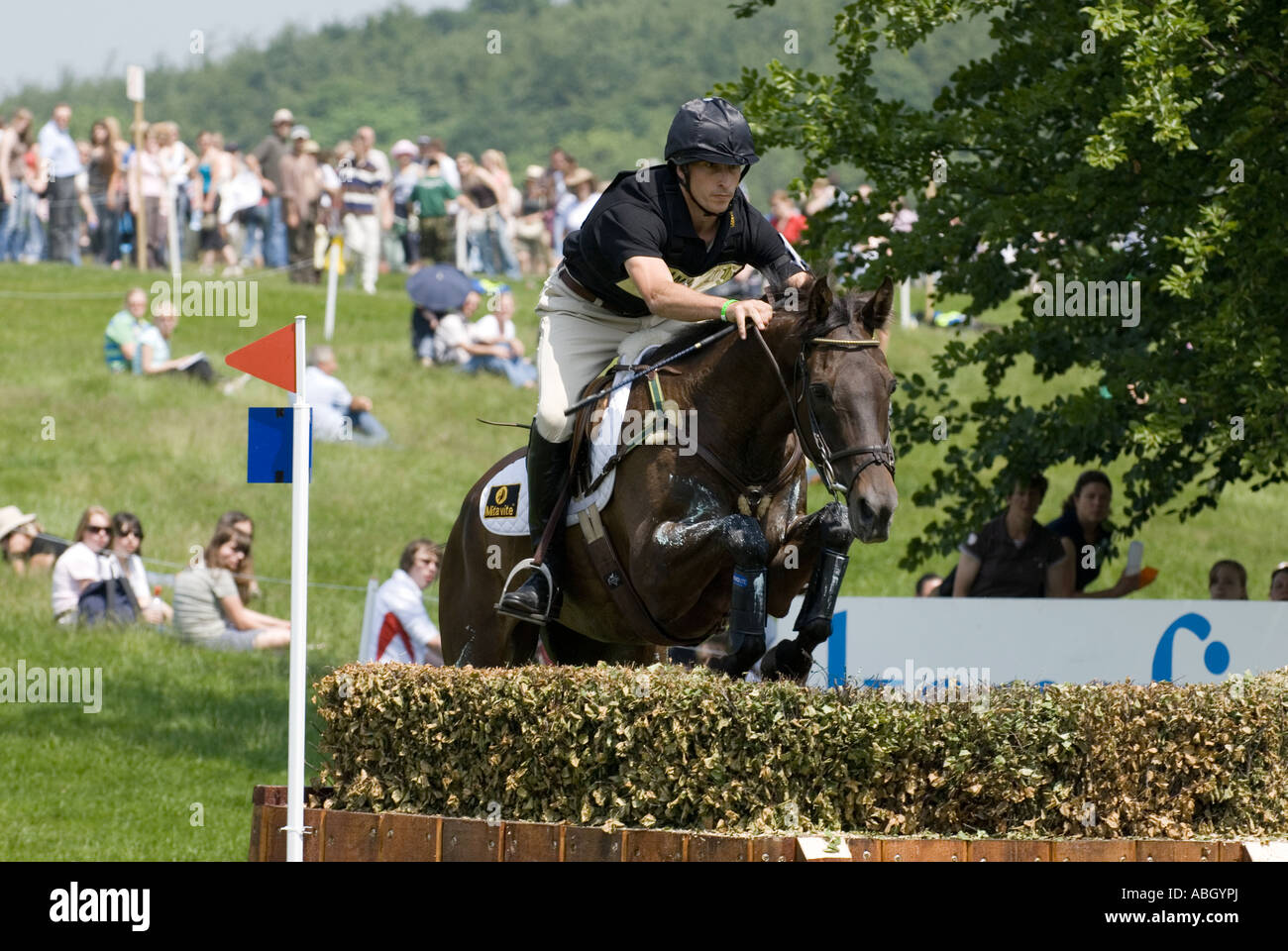 Three Day Event Rider Taking part in the Cross Country Phase at the ...